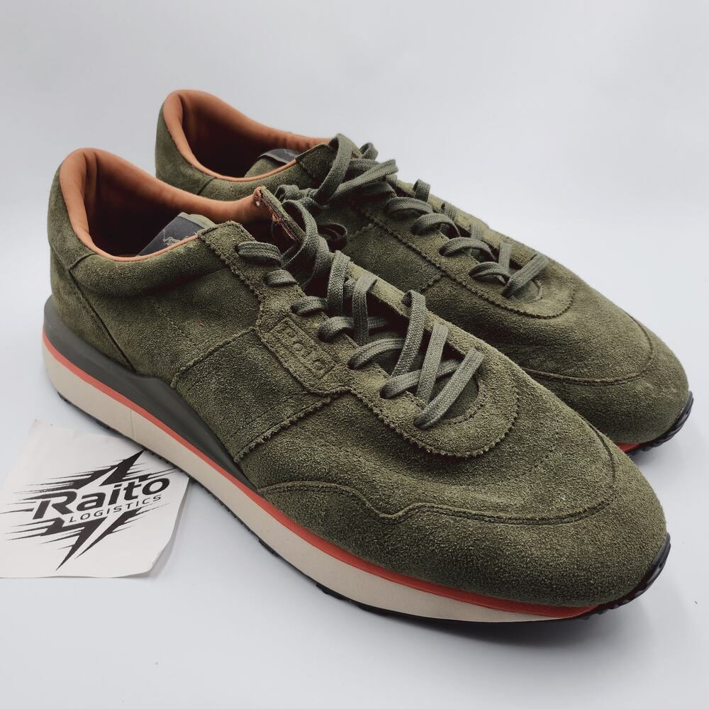 Polo Mens Size 13 Ralph Lauren Sneakers Train 89 Suede Olive TRAIN 89-SK-LTL